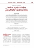 Vorschauseite 1: Analyse psychologischer Versorgungsstrukturen in der pädiatrischen Intensivmedizin