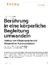 Vorschauseite 1: Berührung in eine körperliche Begleitung umwandeln. Aufbau von Körpersprache und körperlicher Kommunikation.