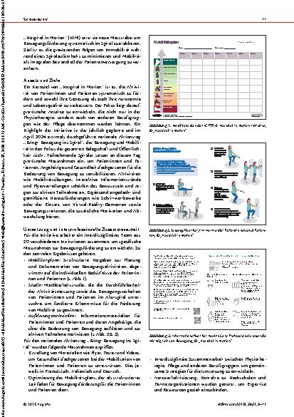 Vorschauseite 3: „Hospital in Motion“ Bewegung im Spital – eine unterschätzte Ressource
