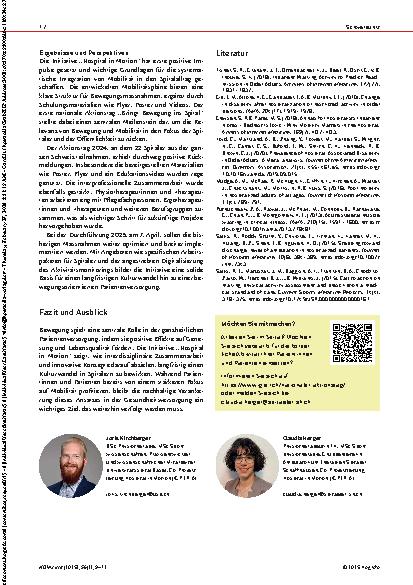 Vorschauseite 4: „Hospital in Motion“ Bewegung im Spital – eine unterschätzte Ressource
