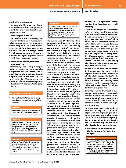 Vorschauseite 3: S1-Leitlinie Intraoperative klinische Anwendung von hämodynamischem Monitoring bei nicht-kardiochirurgischen Patient:innen