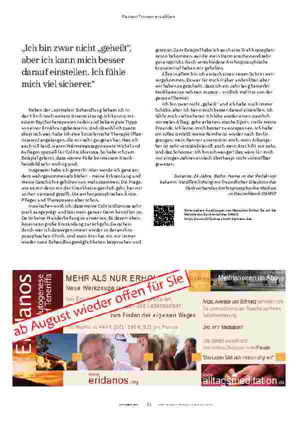 Vorschauseite 4: Anthroposophische Medizin wirkt.