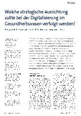 Vorschauseite 1: Welche strategische Ausrichtung sollte bei der Digitalisierung im Gesundheitswesen verfolgt werden? Ausgewählte Ergebnisse des BMC-Innovationspanels 2022