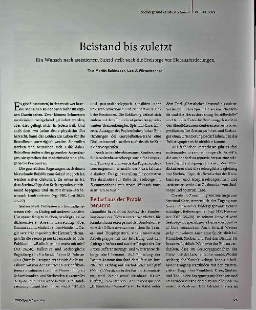 Vorschauseite 1: Beistand bis zuletzt