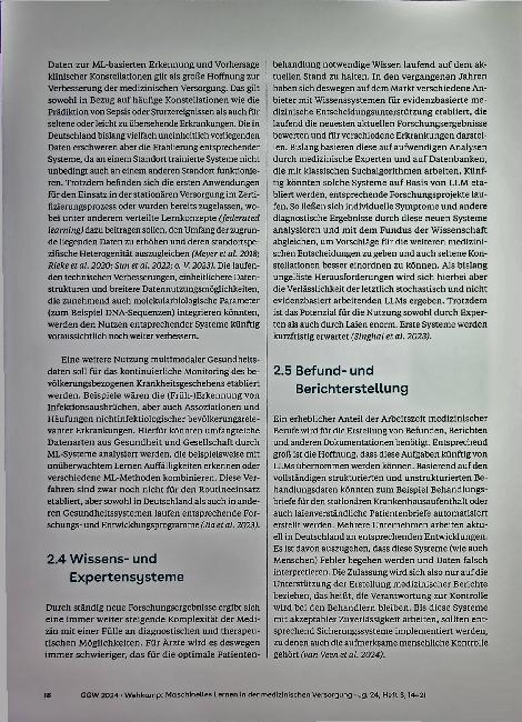 Vorschauseite 5: Maschinelles Lernen in der medizinischen Versorgung