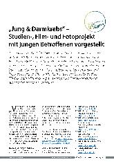 Vorschauseite 1: "Jung & Darmkrebs" - Studien-, Filmund Fotoprojekt mit jungen Betroffenen vorgestellt