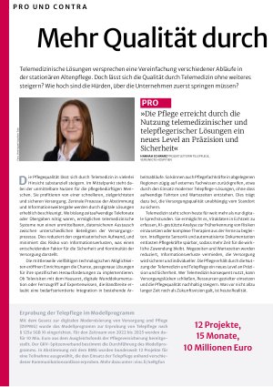 Vorschauseite 1: Mehr Qualität durch Telepflege?