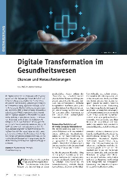 Vorschauseite 1: Digitale Transformation im Gesundheitswesen: Chancen und Herausforderungen
