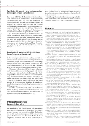 Vorschauseite 5: Gemeinsam und interprofessionell mehr bewegen ZIPAS verbindet auf vielen Ebenen