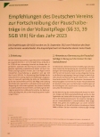 Vorschauseite 1: Empfehlungen des Deutschen Vereins zur Fortschreibung der Pauschalbeträge in der Vollzeitpflege (§§ 33, 39 SGB VIII) für das Jahr 2023.