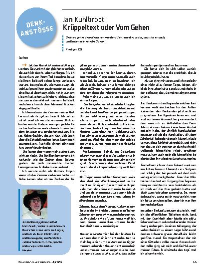 Vorschauseite 1: Krüppeltext oder Vom Gehen