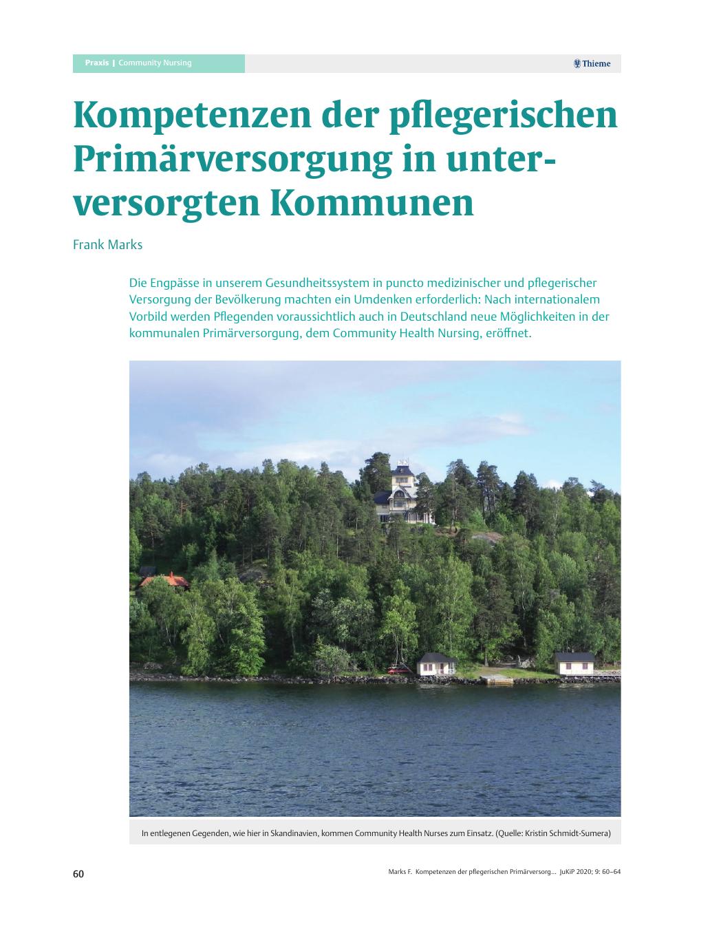 Vorschauseite 1: Kompetenzen der pflegerischen Primärversorgung in unterversorgten Kommunen