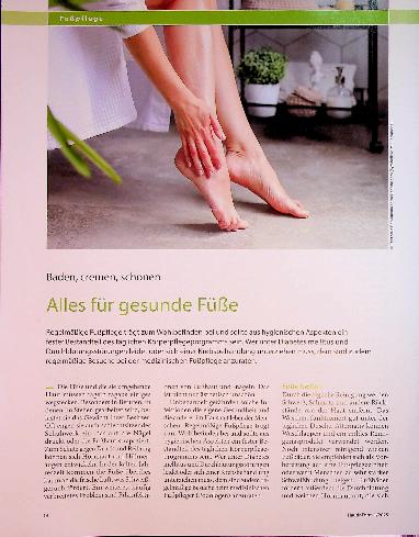 Vorschauseite 1: Baden, cremen, schonen Alles für gesunde Füße