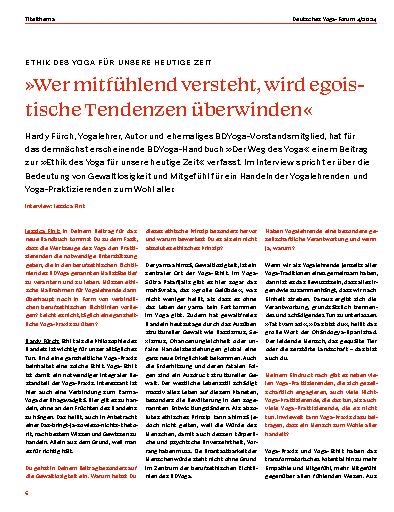 Vorschauseite 1: »Wer mitfühlend versteht, wird egoistische Tendenzen überwinden«