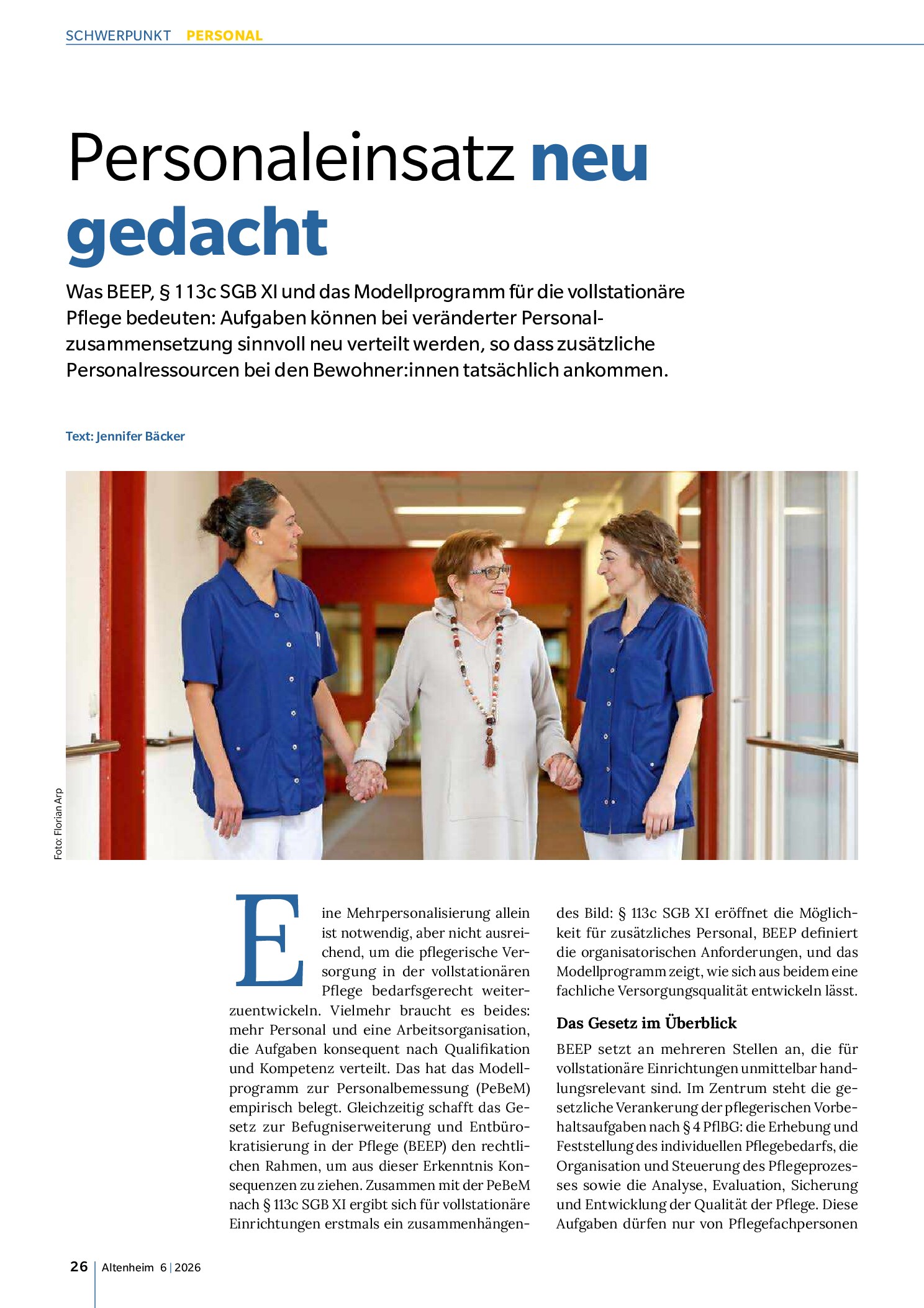 Vorschauseite 1: Personaleinsatz neu gedacht