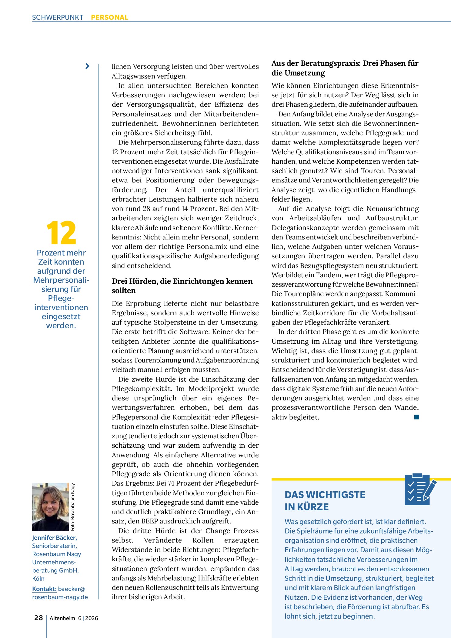 Vorschauseite 3: Personaleinsatz neu gedacht