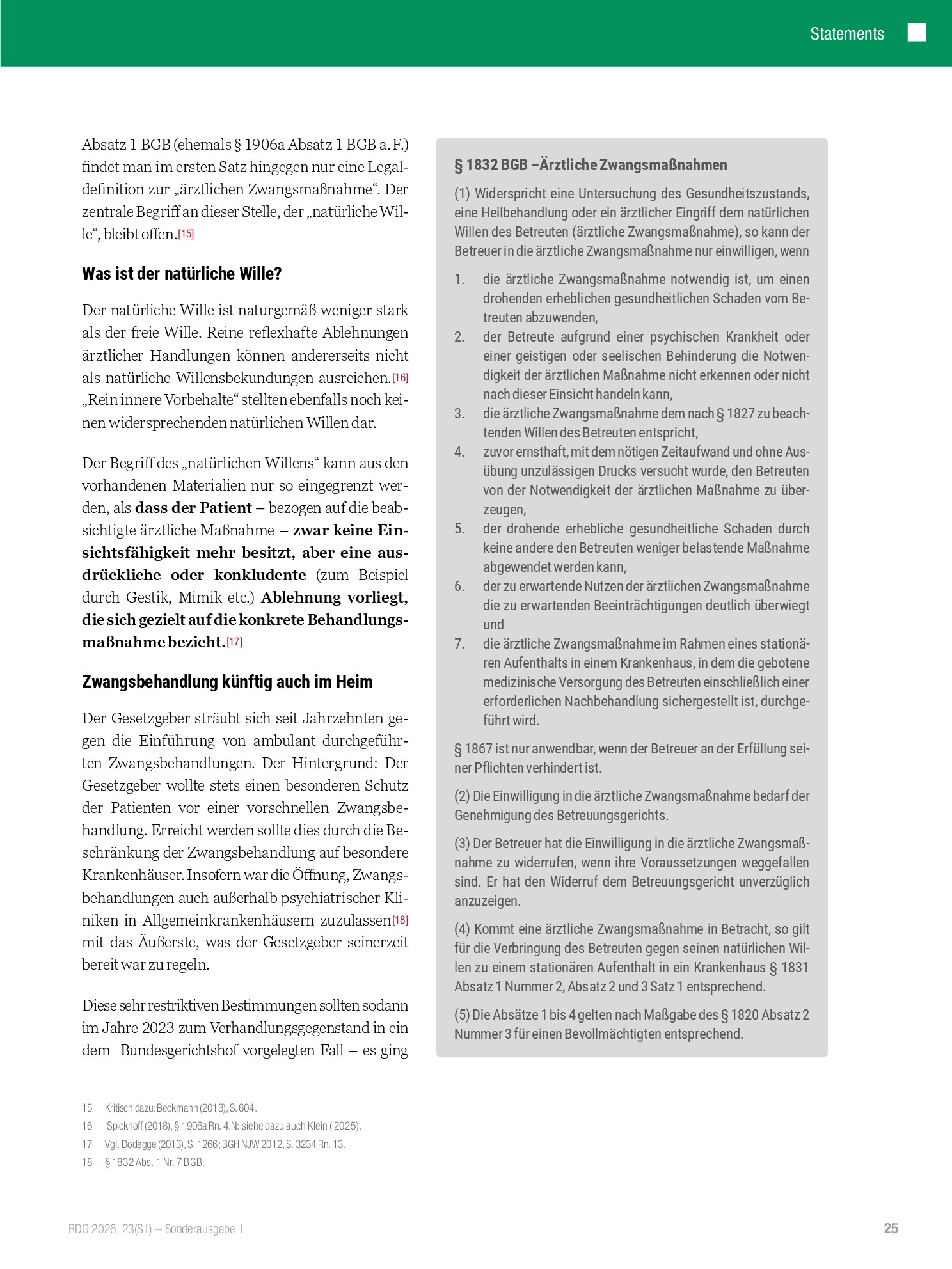 Vorschauseite 6: Zwangsmaßnahmen aus Betreuungsrecht und PsychKG