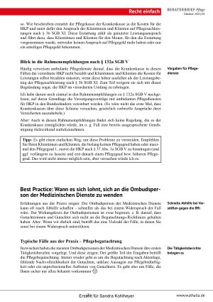 Vorschauseite 3: Beraterbrief Pflege Heft 19-2025