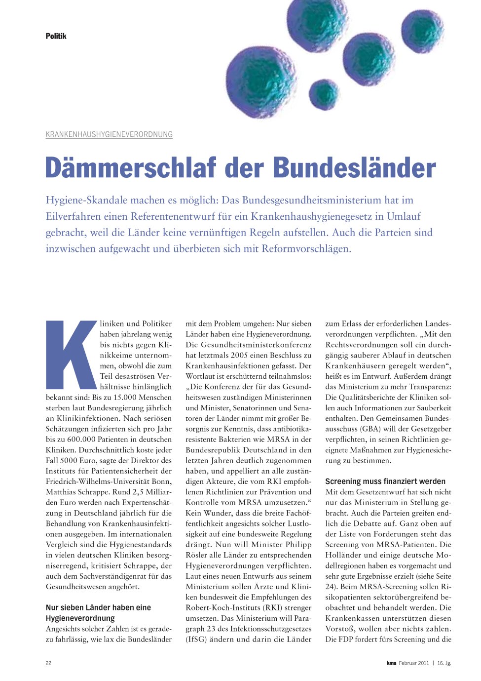 Vorschauseite 1: Dämmerschlaf der Bundesländer