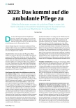 Vorschauseite 1: 2023: Das kommt auf die ambulante Pflege zu.