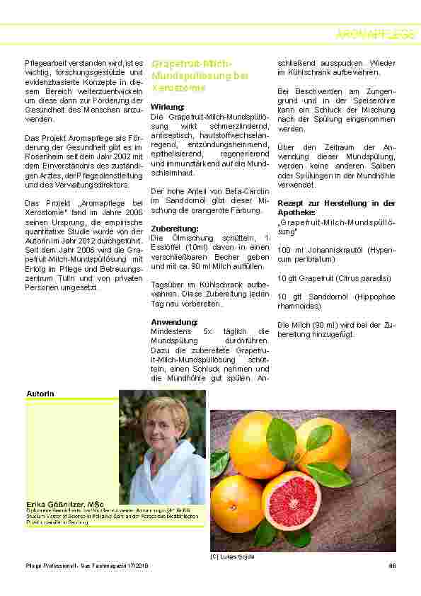 Vorschauseite 4: Praxisprojekt - Aromapflege bei Xerostomie