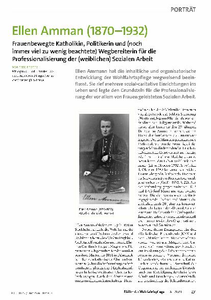 Vorschauseite 1: Ellen Ammann (1870–1932)