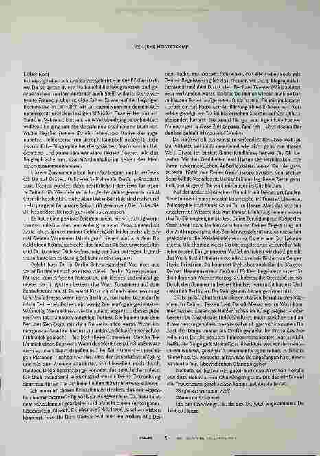 Vorschauseite 2: Die Welt romantisiseren Ein Abschiedsgruß an Ronald Richter