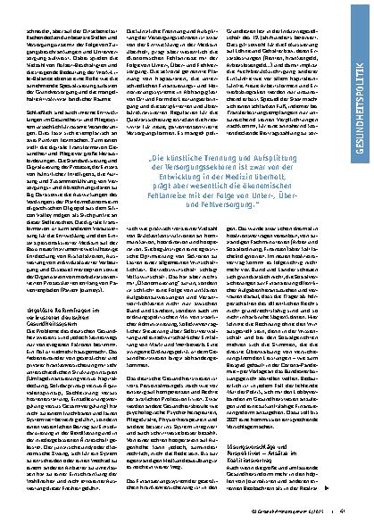 Vorschauseite 2: Die Zukunft der gesundheitlichen Versorgung Digital vor ambulant vor stationär