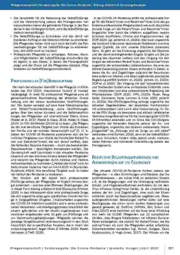 Vorschauseite 2: Der Applaus für die Fürsorge fordert die Protektion der Selbstfürsorge.