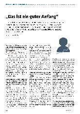 Vorschauseite 1: "Das ist ein guter Anfang."