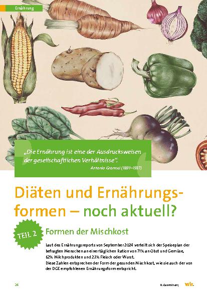 Vorschauseite 1: Diäten und Ernährungsformen – noch aktuell? Teil 2