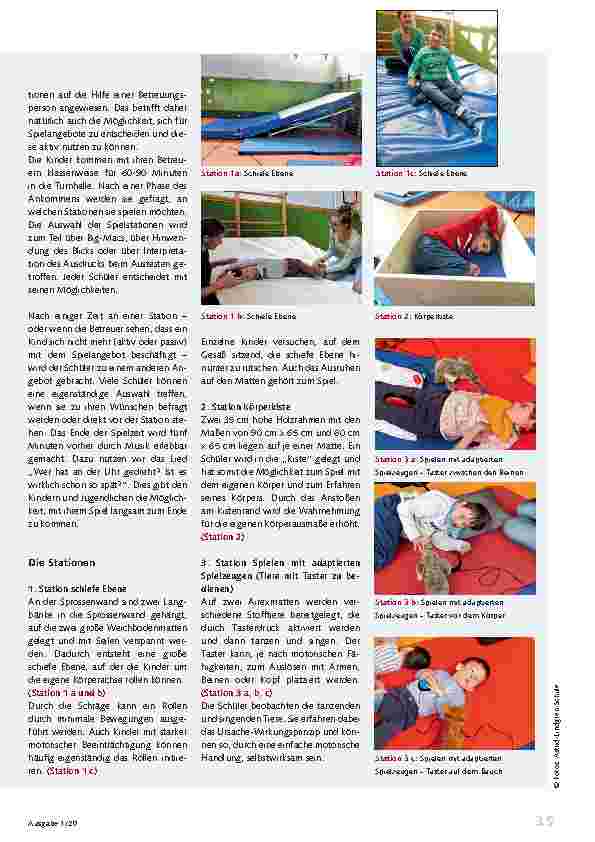 Vorschauseite 2: Projekt „Indoorspielplatz“ Spielund Bewegungsangebote für Kinder und Jugendliche mit komplexer Behinderung