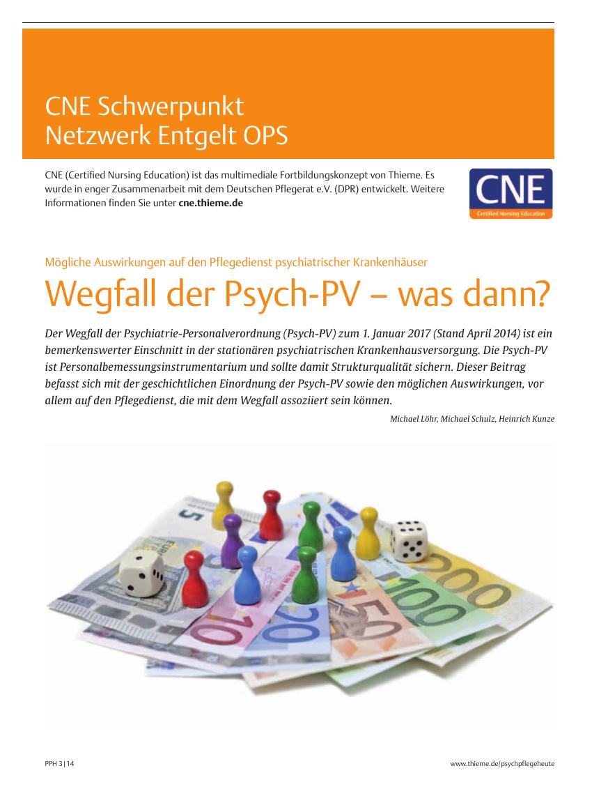 Vorschauseite 1: Wegfall der Psych-PV ? was dann?