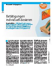 Vorschauseite 1: Betätigungen individuell dosieren