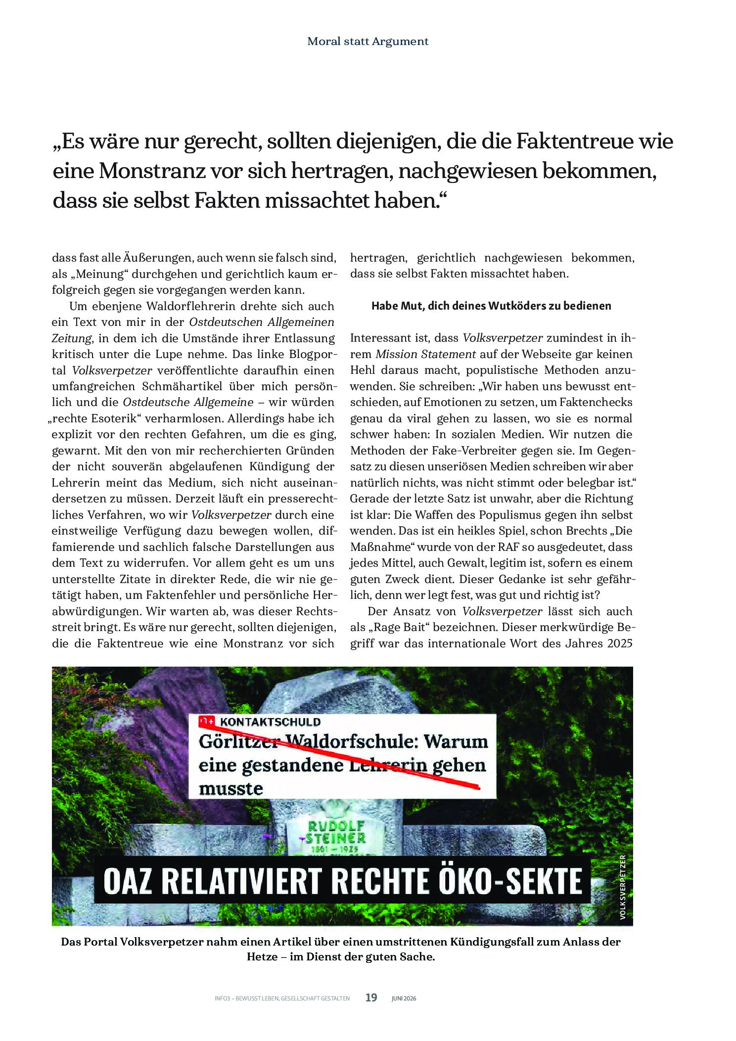 Vorschauseite 4: Der Populismus der „Guten“