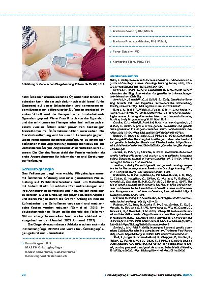 Vorschauseite 3: Die zentrale Aufgabe der Pflege bei genetisch bedingten Krebserkrankungen