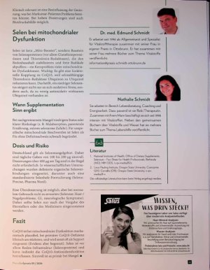 Vorschauseite 2: Störung im Zellkraftwerk Coenzym QlO und Selen bei mitochondrialer Dysfunktion