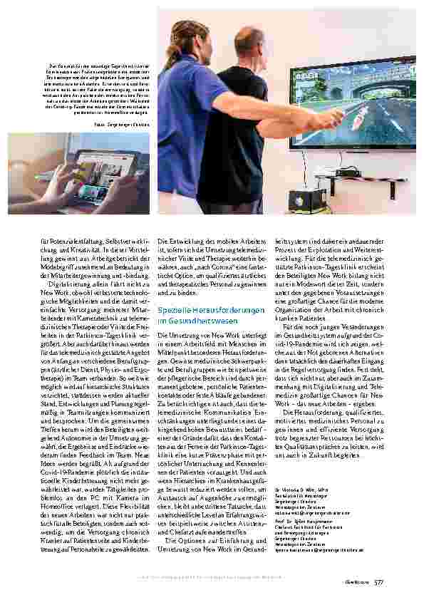 Vorschauseite 2: New Work Telemedizin birgt Chancen für „New Work“.