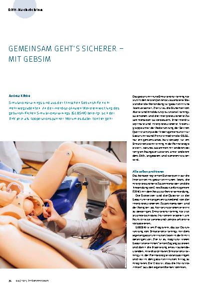 Vorschauseite 1: Gemeinsam geht, s sicherermit GEBSIM