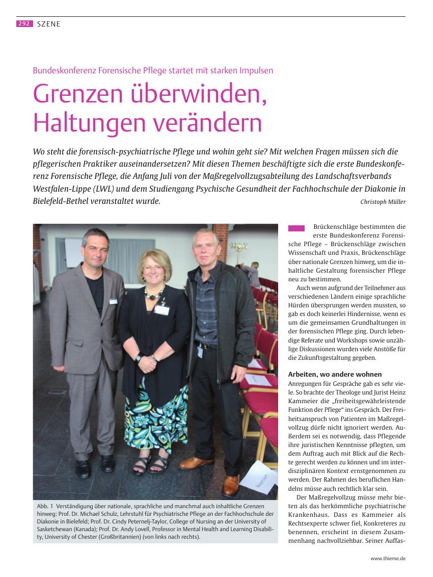 Vorschauseite 1: Grenzen überwinden, Haltungen verändern