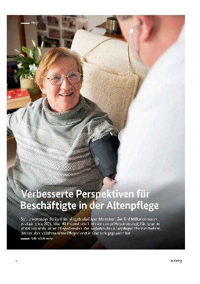 Vorschauseite 1: Verbesserte Perspektiven für Beschäftigte in der Altenpflege