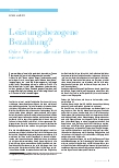 Vorschauseite 1: Leistungsbezogene Bezahlung? Oder: Wie man allen die Butter vom Brot nimmt