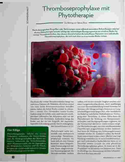 Vorschauseite 1: Thromboseprophylaxe mit Phytotherapie