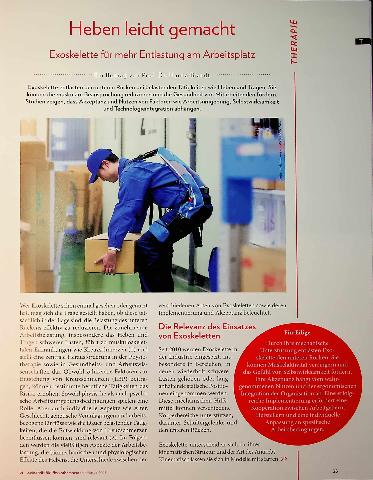 Vorschauseite 1: Heben leicht gemacht Exoskelette für mehr Entlastung am Arbeitsplatz