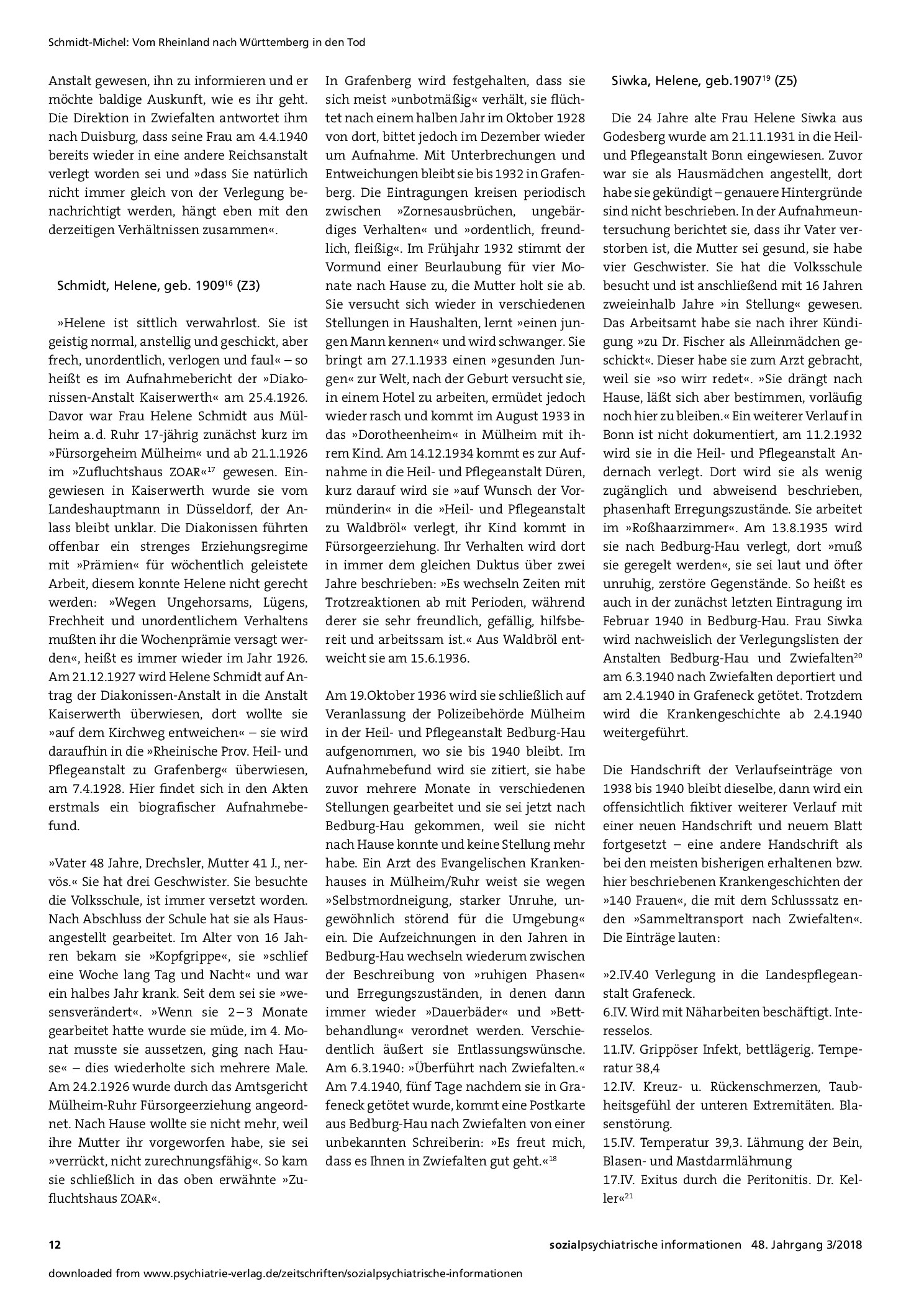 Vorschauseite 3: Vom Rheinland nach Württemberg in den Tod. Analyse von Krankenakten der Opfer der »Aktion T4« aus der Heil- und Pflegeanstalt Bedburg-Hau