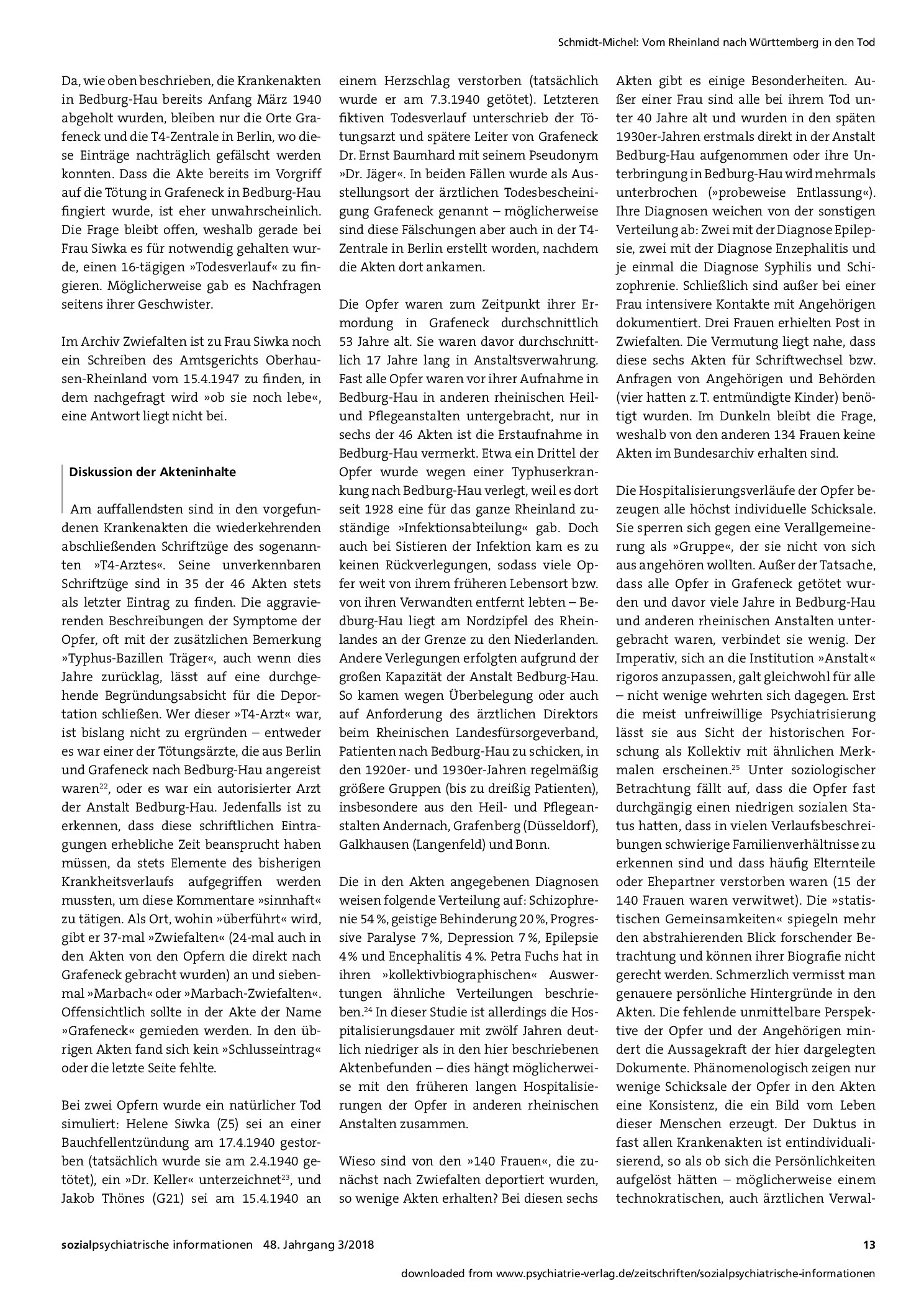 Vorschauseite 4: Vom Rheinland nach Württemberg in den Tod. Analyse von Krankenakten der Opfer der »Aktion T4« aus der Heil- und Pflegeanstalt Bedburg-Hau