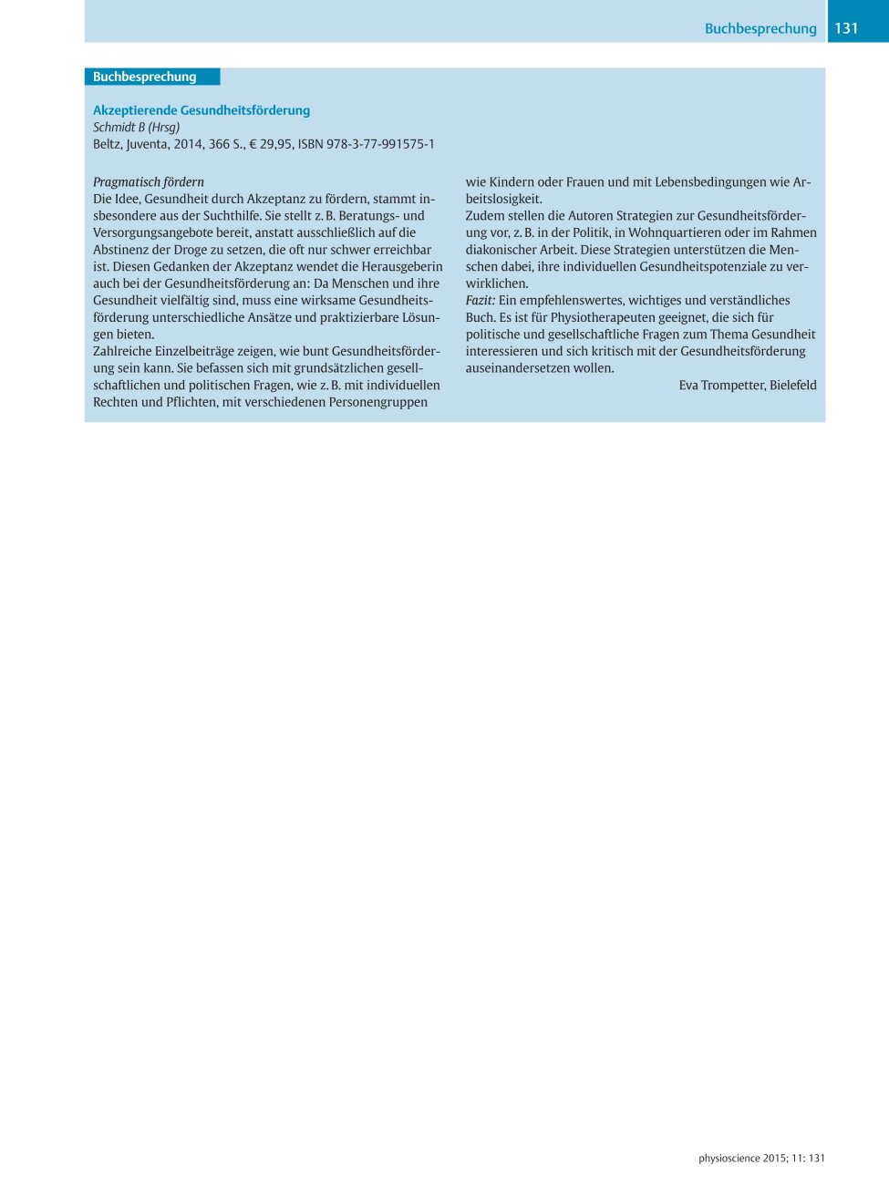 Vorschauseite 1: Buchbesprechung