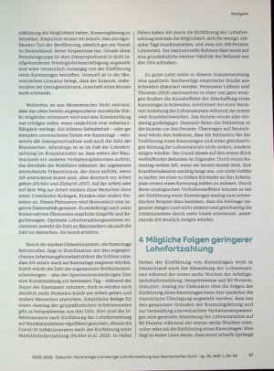 Vorschauseite 4: Karenztage und weniger Lohnfortzahlung aus ökonomischer Sich