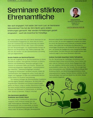 Vorschauseite 1: Seminare stärken Ehrenamtliche