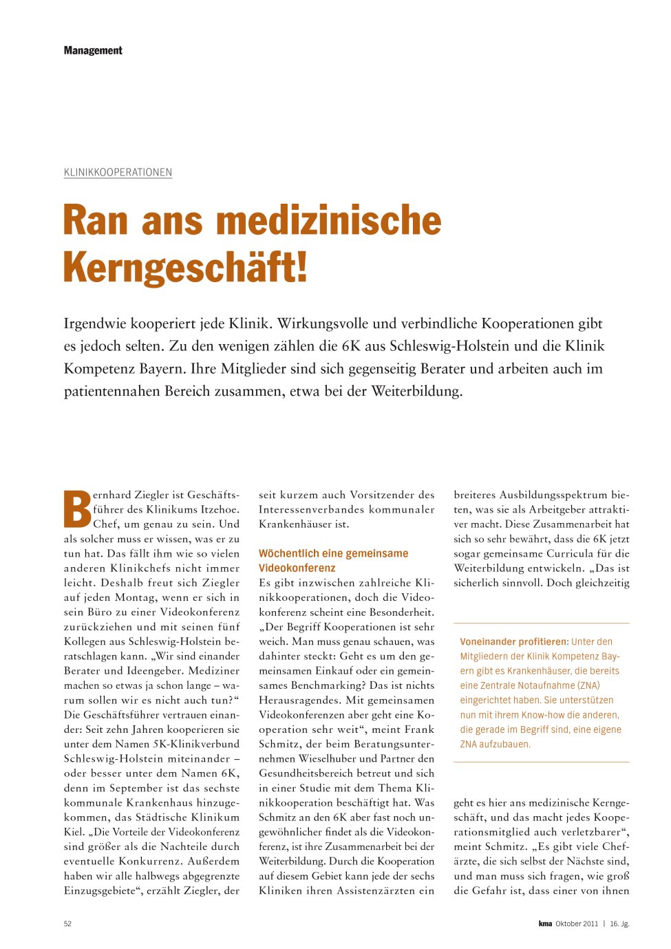 Vorschauseite 1: Ran ans medizinische Kerngeschäft!